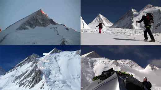 
Gasherbrum II Sunrise, On Glacier With Gasherbrum IV, III and II, Gasherbrum II Climbing Route, Gasherbrum II From Camp 2 - Gasherbrum 2 Video By Ludo Challeat
